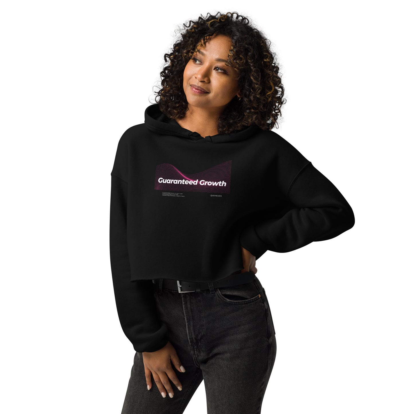 Guaranteed Growth (Pink) Crop Hoodie